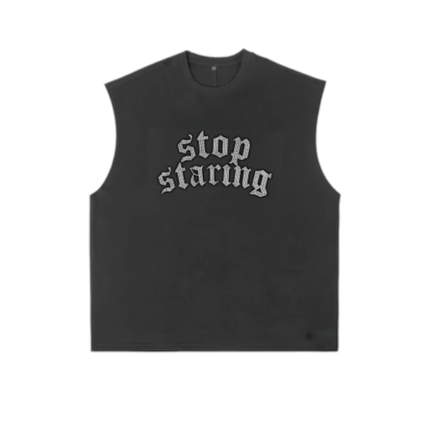 Stop Staring Rhinestone Cutoff