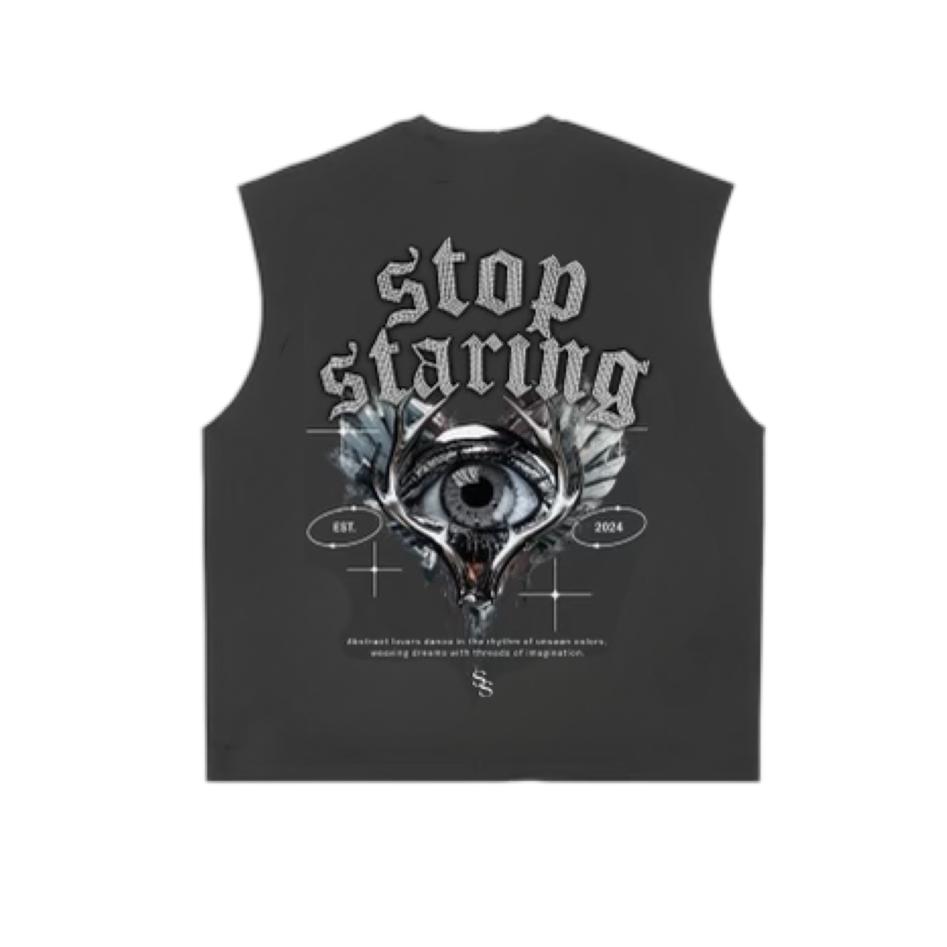 Stop Staring Rhinestone Cutoff