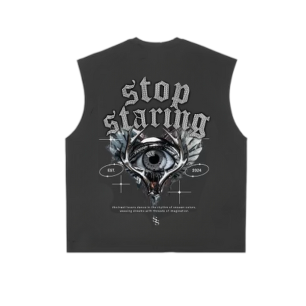 Stop Staring Rhinestone Cutoff