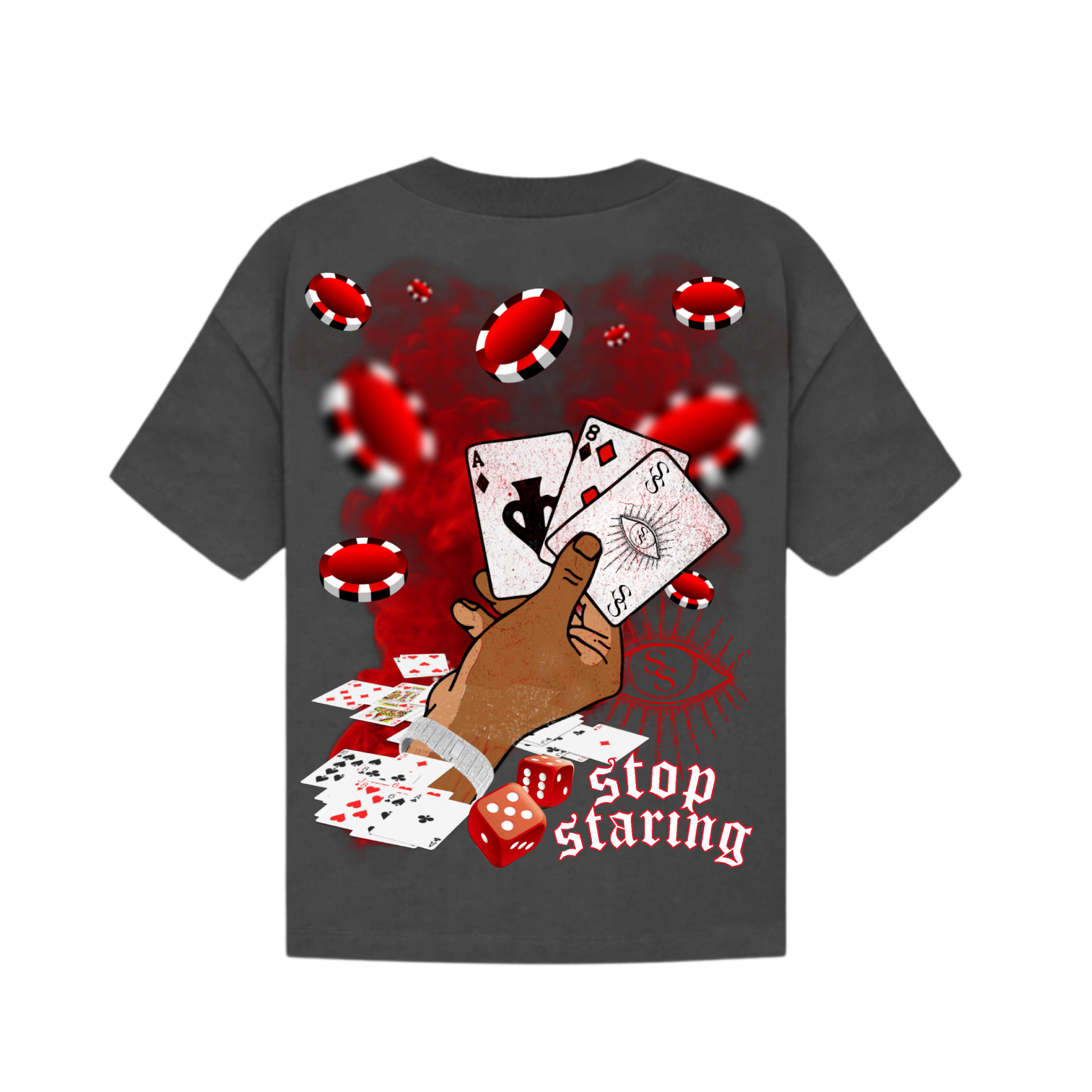 Stop Staring - Poker Tee