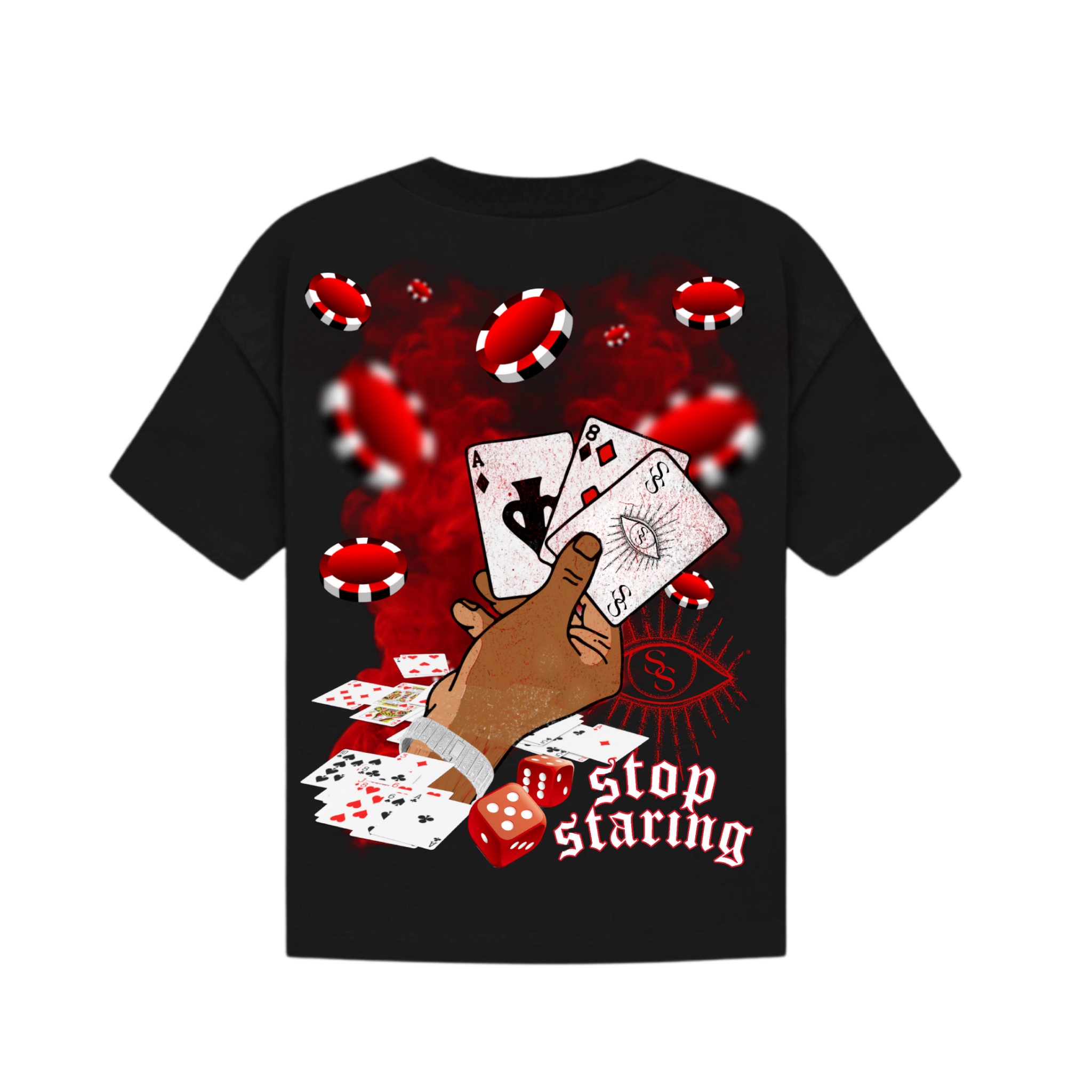 Stop Staring - Poker Tee