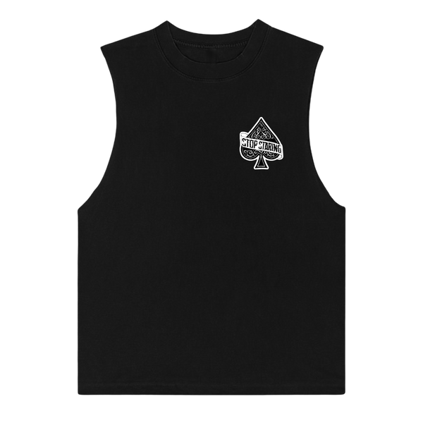 Stop Staring Poker Tee Cut-Off